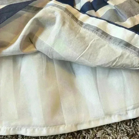 Girls Janie and Jack Blue Belle White Striped Organza Dress Size 4 - Picture 4 of 4